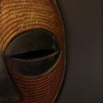 Handcrafted Wooden African Mask Circular Face