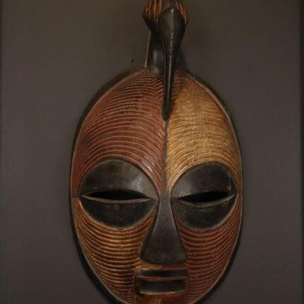 Handcrafted Wooden African Mask Circular Face