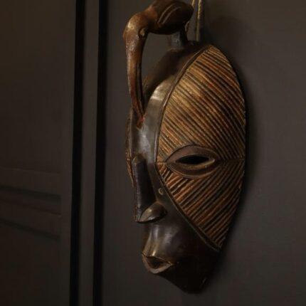Handcrafted Wooden African Mask Horse Face Design
