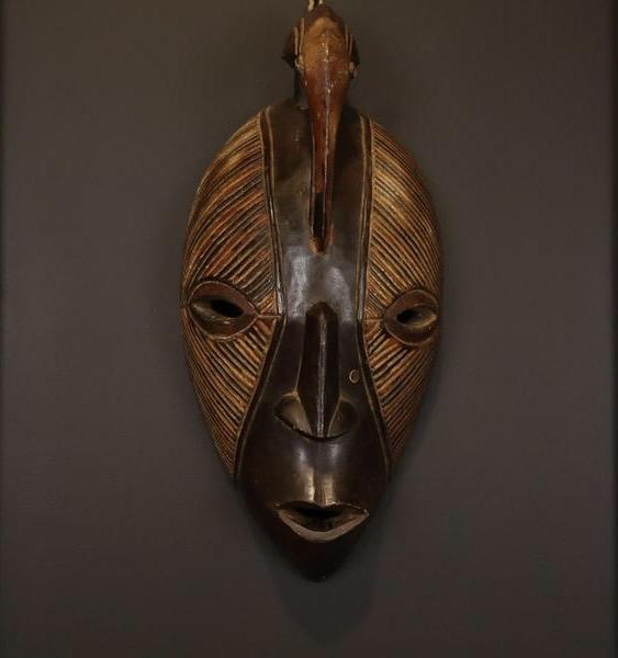 Handcrafted Wooden African Mask Horse Face Design