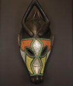 Handcrafted African Mask Long Striking Face