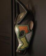 Handcrafted African Mask Long Striking Face