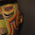 Handcrafted African Mask Yellow-Green-Brown Face