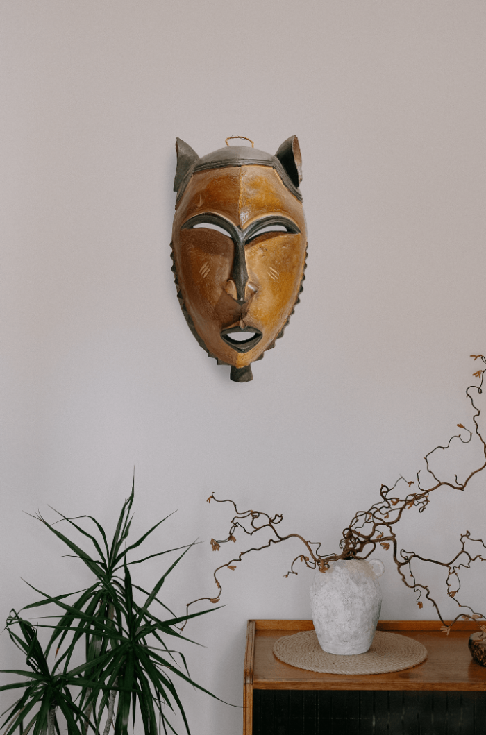 Authentic Hand-Carved African Mask