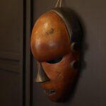 Authentic African Face Mask, Hand-Carved Wooden Wall Sculpture, Decorative Art Piece