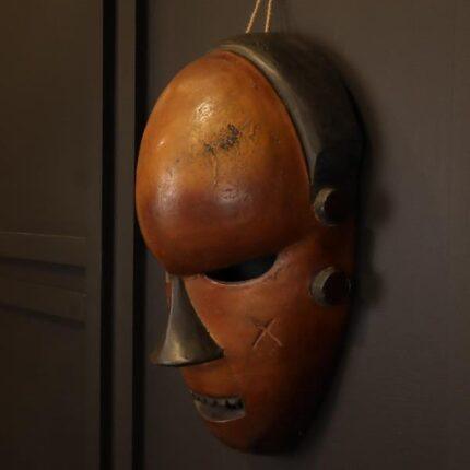 Authentic African Face Mask, Hand-Carved Wooden Wall Sculpture, Decorative Art Piece