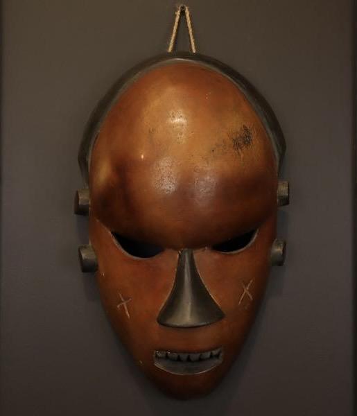 Authentic African Face Mask, Hand-Carved Wooden Wall Sculpture, Decorative Art Piece