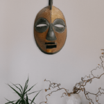 Handcrafted Wooden African Mask Circular Face