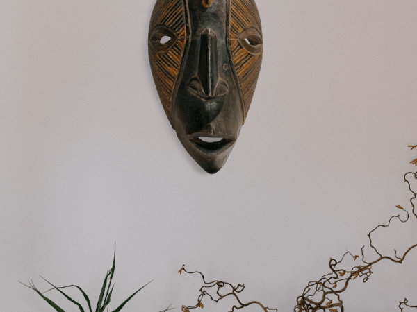 Handcrafted Wooden African Mask Horse Face Design
