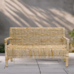 Handmade African Bench, Natural Outdoor Seating