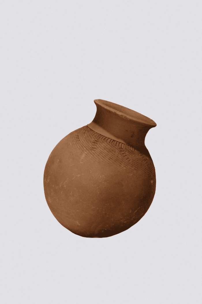 Handmade Clay Flower Vase, Circular Indoor/Outdoor Pot, African Decorative Planter - Image 2