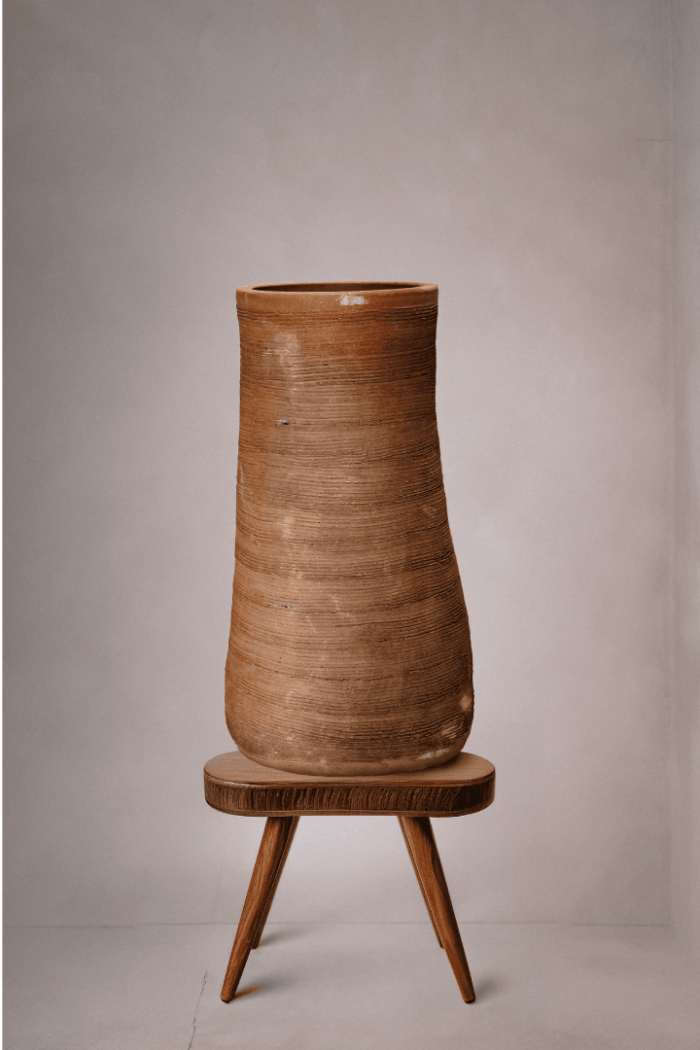 Handmade Clay Flower Vase Senegal