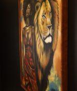 Lioness Soul – African Woman and Lion Canvas Art