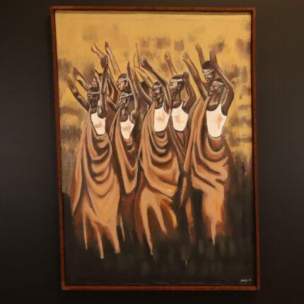 Voices of the Savannah – African Dance Canvas Art