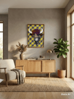 The Sacred Bull – African Textile Wall Art