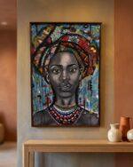 Metallic Queen Canvas with Frame