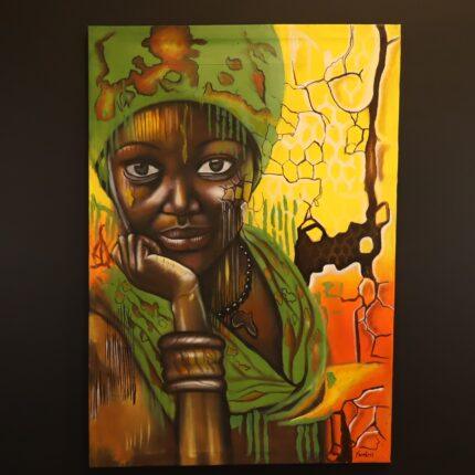 Savanna Eyes – African Girl Portrait Canvas Art