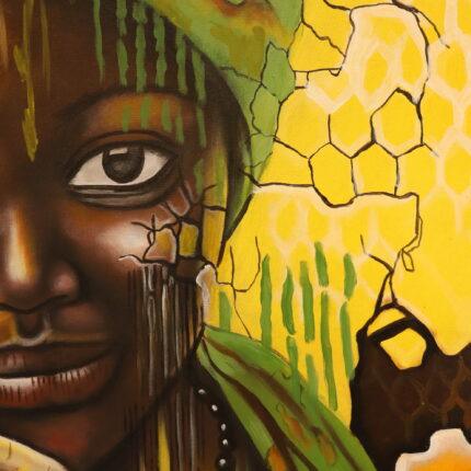 Savanna Eyes – African Girl Portrait Canvas Art