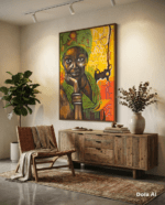 Savanna Eyes – African Girl Portrait Canvas Art