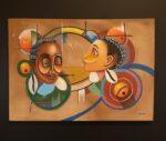 Sisterhood in Harmony – Abstract African Canvas Art