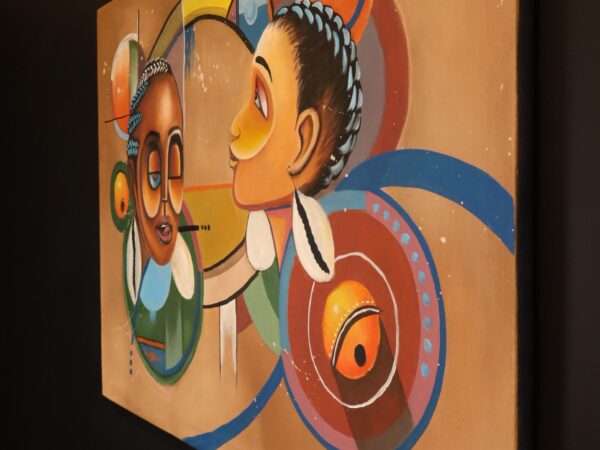 Sisterhood in Harmony – Abstract African Canvas Art