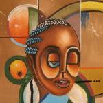 Sisterhood in Harmony – Abstract African Canvas Art