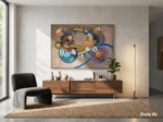 Sisterhood in Harmony – Abstract African Canvas Art