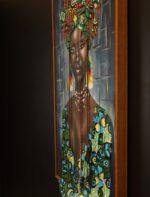 Kijani Queen – African Woman Mixed-Media Canvas Art