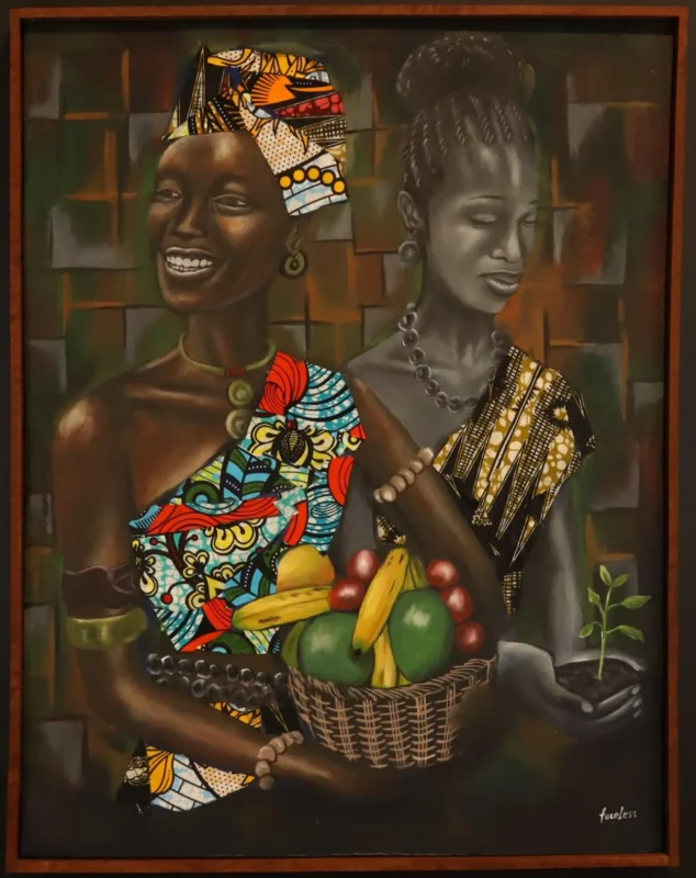 Harvest of Hope – African Women Framed Canvas Art dimensions guide