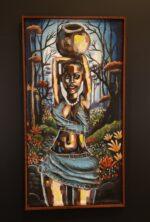 Grace of the River – African Water Bearer Canvas Art