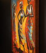 Rhythm of the Flame – African Women Dance Canvas Art