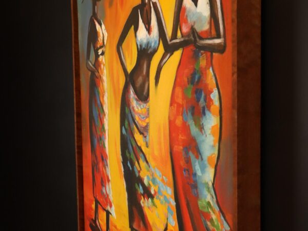 Rhythm of the Flame – African Women Dance Canvas Art