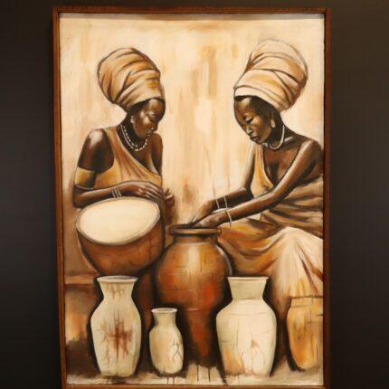 Hands of Heritage – African Women Pottery Canvas Art
