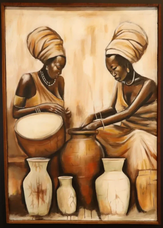 Hands of Heritage – African Women Pottery Art Painting dimensions guide