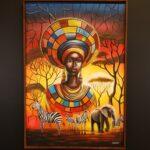 Guardian of the Savanna framed Canvas