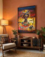 Guardian of the Savanna framed Canvas - Image 2