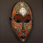 Beaded Spirit Mask – African Tribal Wall Décor