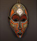 Beaded Spirit Mask – African Tribal Wall Décor