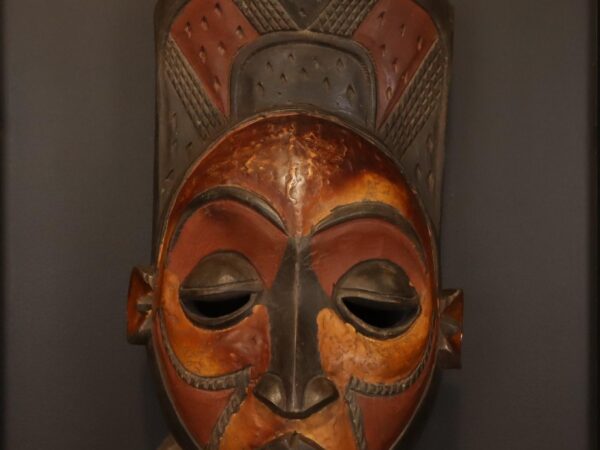 Ancestral Crown Mask – African Tribal Wall Décor