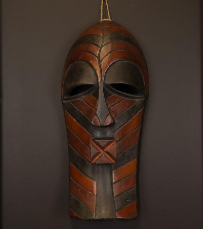 Silent Guardian Mask – African Wooden Wall Décor dimensions guide
