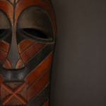Silent Guardian Mask – African Wooden Wall Décor