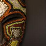 Midnight Guardian Mask – African Beaded Wall Décor