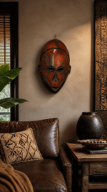 Crossroads Spirit Mask – Hand-Carved African Wall Décor