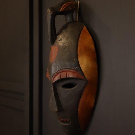 Bird Crest Spirit Mask – African Wooden Wall Décor