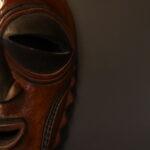 Crested Earth Spirit Mask – Hand-Carved African Wooden Wall Décor