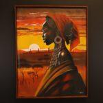 Zahara of the Red Horizon – African Woman Canvas Art