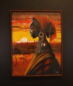 Zahara of the Red Horizon – African Woman Canvas Art