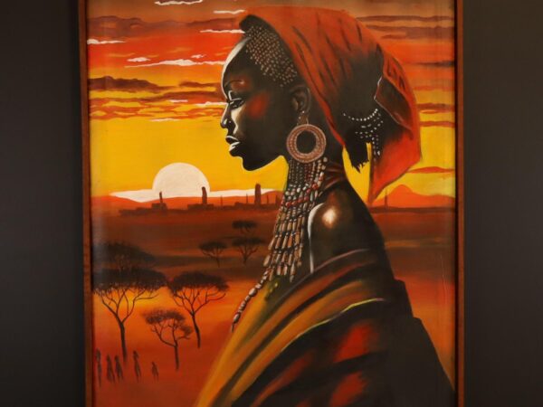 Zahara of the Red Horizon – African Woman Canvas Art