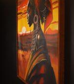 Zahara of the Red Horizon – African Woman Canvas Art