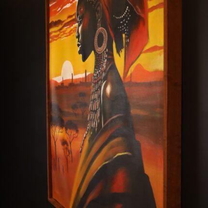 Zahara of the Red Horizon – African Woman Canvas Art